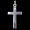 Estate 14K white gold cross