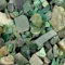 Unmounted mixed raw jade, turquoise, chrysoprase & more