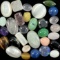 Unmounted mixed precious & semi-precious cabochons including opal, lapis lazuli & turquoise