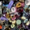 Lot of natural & simulated chalcedony, amethyst, aquamarine & more