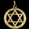 Vintage 9K yellow gold Star of David pendant