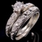 Estate 14K white gold diamond twist ring set