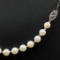 Estate pearl necklace with 10K white gold findings