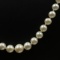Estate gradating Akoya pearl necklace with 14K white gold findings