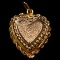 Vintage 14K yellow gold heart locket pendant