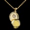 Estate 14K yellow gold Jose Hess hidden treasure diamond necklace