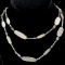 Estate Kendra Scott white metal lavender stone hammered finished necklace
