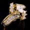Estate 14K yellow gold diamond ring set