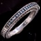 Estate sterling silver blue diamond band ring