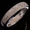 Estate sterling silver diamond band ring