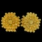 Pair of vintage Christian Lacroix large gold-plated clip-on earrings