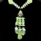 Vintage Miriam Haskell double-strand green beaded necklace