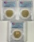 Lot of 3 2020-S proof U.S. American Innovation dollar coins