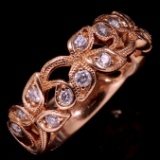 Estate Neil Lane 14K rose gold diamond band vine ring