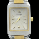 Estate Concord Carlton stainless steel & 18K yellow gold lady's wristwatch