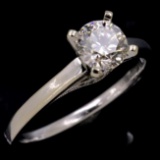Estate 14K white gold diamond ring