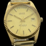 Estate Gruen Precision President man's gold-tone wristwatch