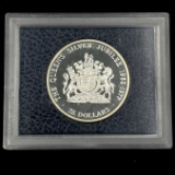 1977 proof Cayman Islands $25 sterling silver Queen's Silver Jubilee commemorative coin
