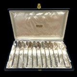 Vintage 12-piece Ceson .830 silver demitasse set