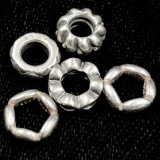 Lot of 5 authentic estate Pandora sterling silver spacer beads