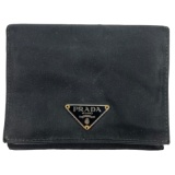 Authentic estate Prada nylon & leather wallet