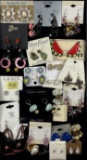 Lot of 25 pairs of new & estate fashion earrings