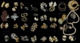 Lot of 36 pairs of new & estate fashion earrings