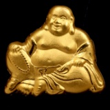 Estate 24K yellow gold Buddha pendant