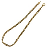 Antique enameled 14K yellow gold watch chain