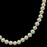 Vintage Akoya pearl necklace with 10K yellow gold findings
