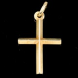 Estate 14K yellow gold cross pendant