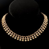 Estate Kendra Scott rose gold-tone pink stone necklace