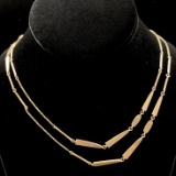 Estate Kendra Scott rose gold-tone bar & chain necklace
