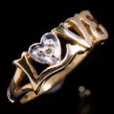 Estate 14K yellow gold diamond 