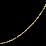 Estate 14K yellow gold open link rope chain