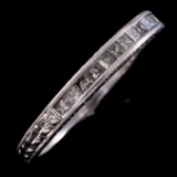 Estate 14K white gold diamond band ring