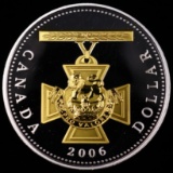 2006 gilded proof Canada Victoria Cross commemorative silver dollar
