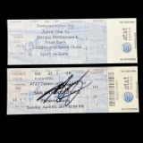 Autographed 2011 George Hill San Antonio Spurs vs Phoenix Suns AT&T center game ticket