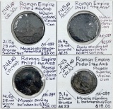 Lot of 4 different circa 245 A.D. ancient Roman Philip I 