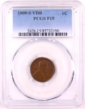 Certified 1909-S VDB U.S. Lincoln cent