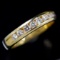 Estate 14K yellow gold diamond band ring