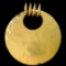 Estate 14K yellow gold hammered disk pendant