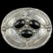 Estate Native American sterling silver onyx belt buckle