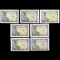 Lot of 7 1943 Spain peseta banknotes