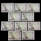 Lot of 10 1945 Spain peseta banknotes