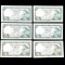 Lot of 6 1954 Spain 5 peseta banknotes