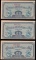 Lot of 3 consecutive serial-numbered 1936 Consejo de Asturias y Leon, Spain 25 centimos banknotes