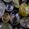 Unmounted rutilated quartz cabochons