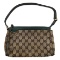 Authentic estate Gucci Abbey D-ring pochette GG canvas with leather bag