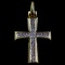 Estate 14K yellow gold diamond cross pendant